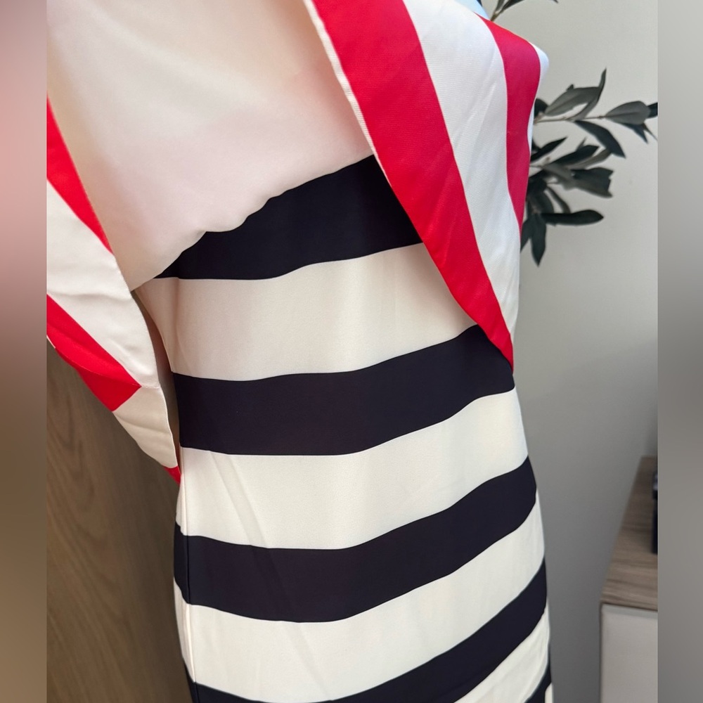 NWT Mare Anthropologie Satin Strip Dress- XSP - Picture 3 of 7